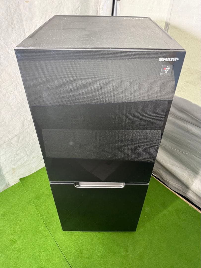 2022年製　高級感あるシャープ製冷蔵庫　SJ-GD15H-B 冷蔵庫 ピュアブラック SJ-GD15H-B [152L /2ドア /右開き/左開き