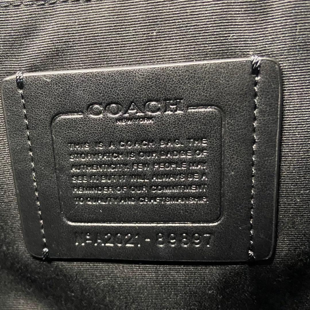 美品✨ コーチ ハドソン 馬車柄 バックパック レザー PVC 黒 89897