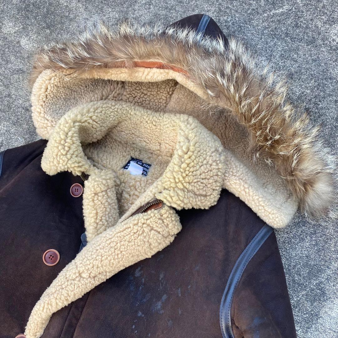 希少 美品 アヴィレックス B-7 ムートン アラスカンコート