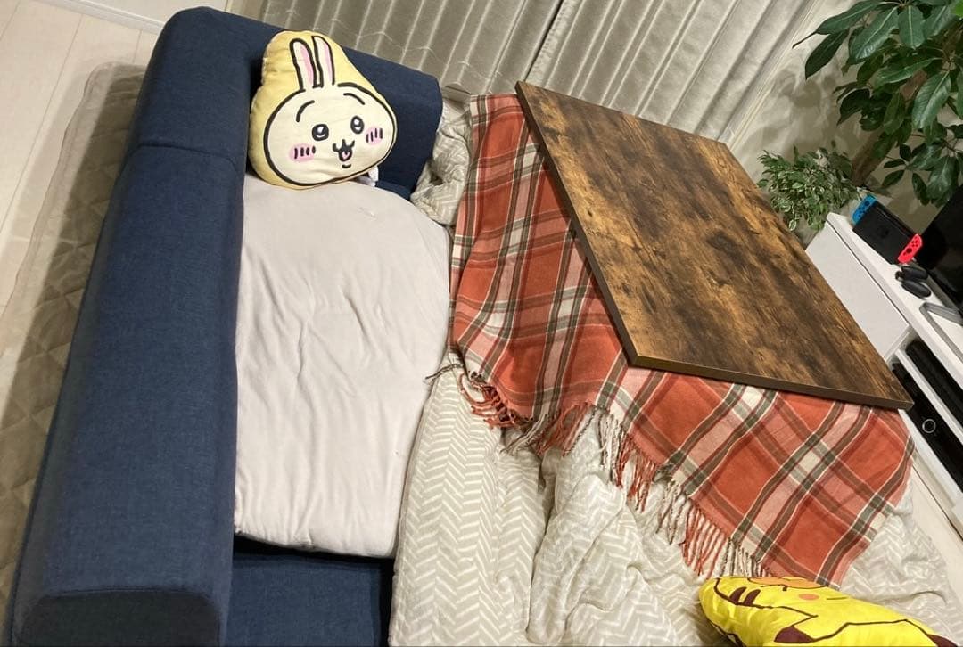 本体と布団類セット！ニトリ　ヴィンテージこたつ　ブラウン　105×70 本体と布団類セット！ニトリ ヴィンテージこたつ ブラウン 105×70