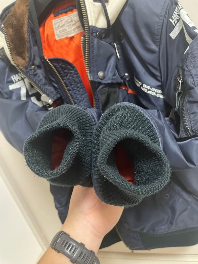 最値下げ AVIREX ネイビー MA-1ジャケット