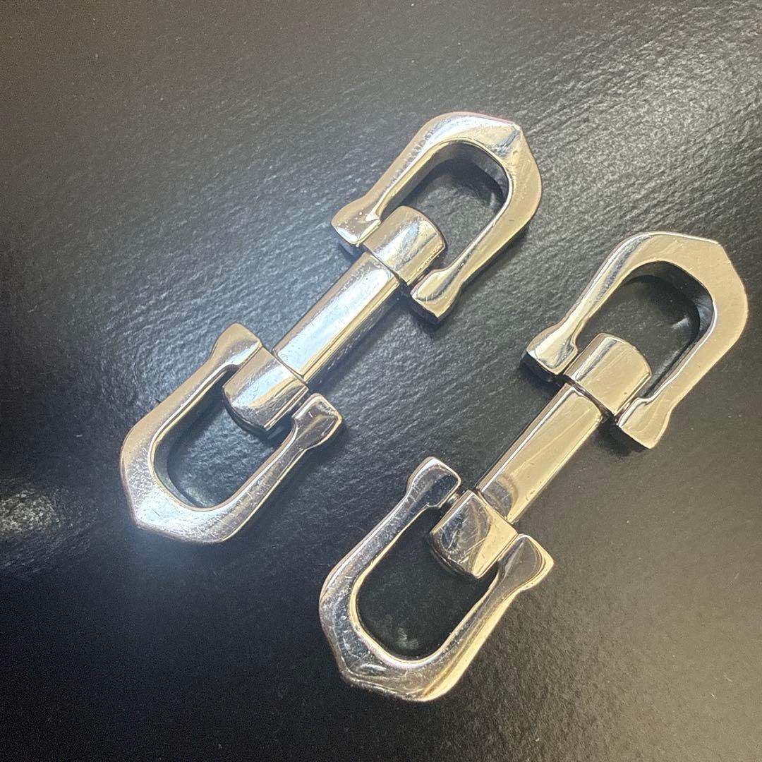 Cartier カルティエ Ag925スターリングシルバーカフス Cデコール