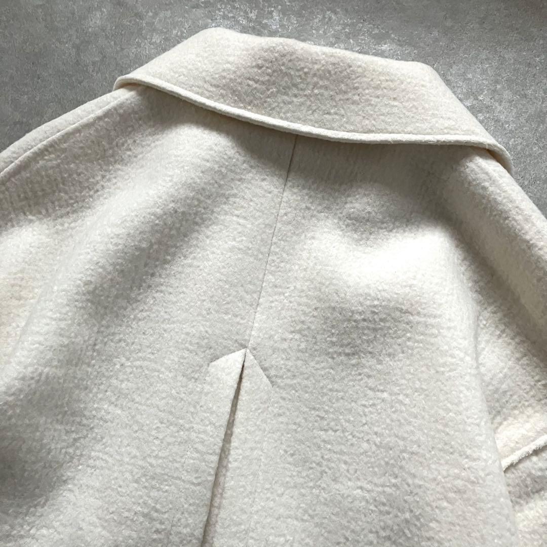 美品 ガリャルダガランテ ブークレーショートコート ウール アイボリー