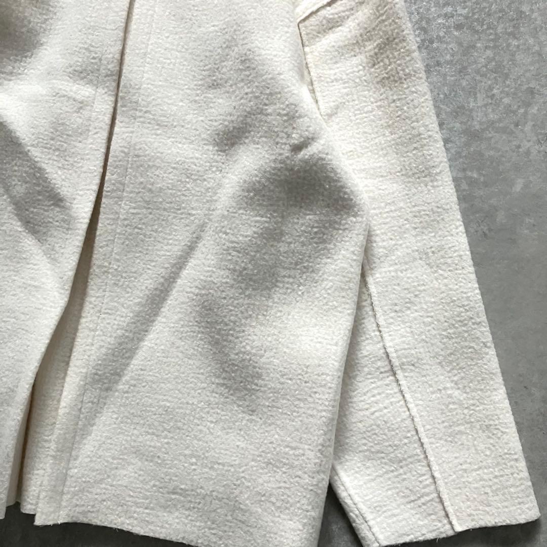 美品 ガリャルダガランテ ブークレーショートコート ウール アイボリー