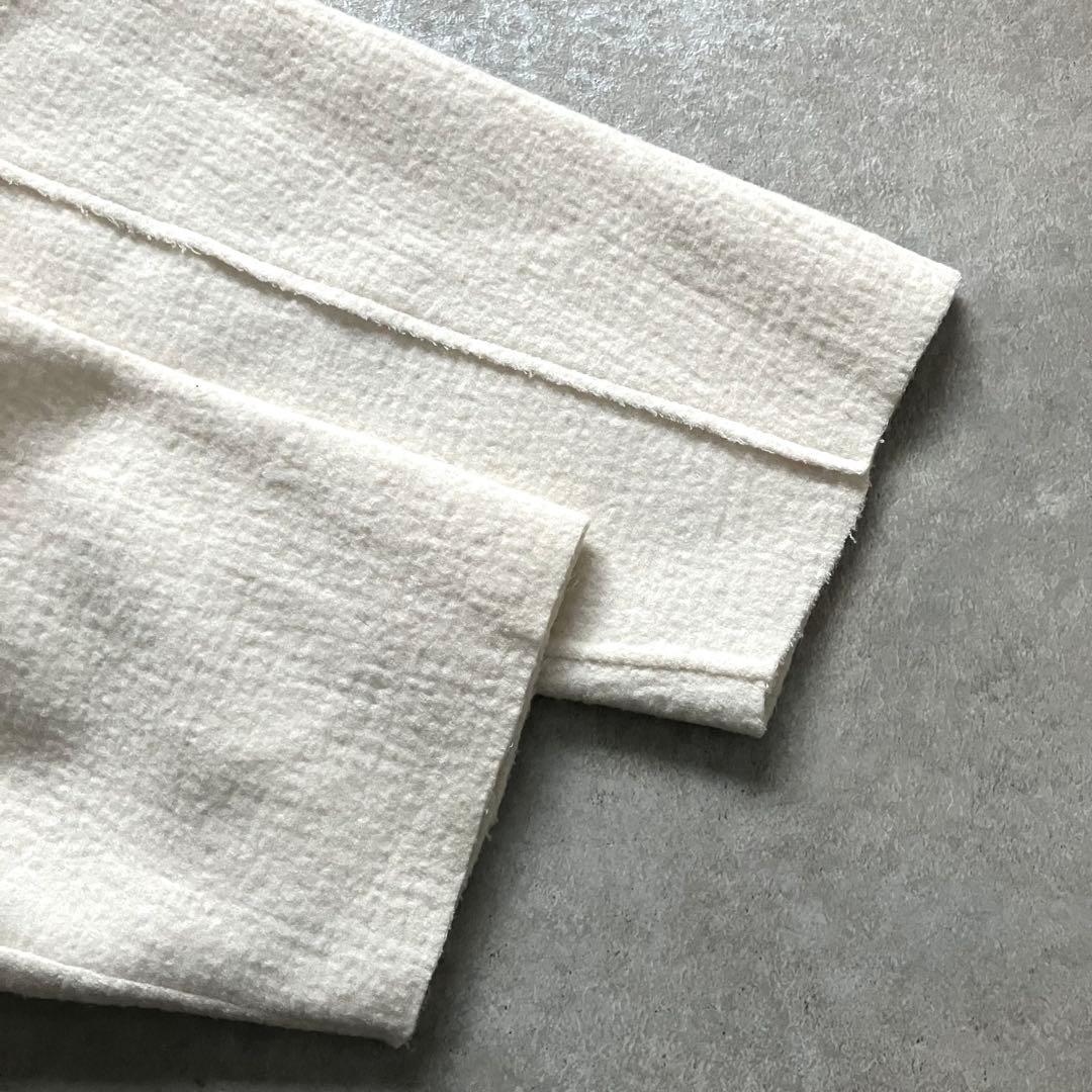 美品 ガリャルダガランテ ブークレーショートコート ウール アイボリー