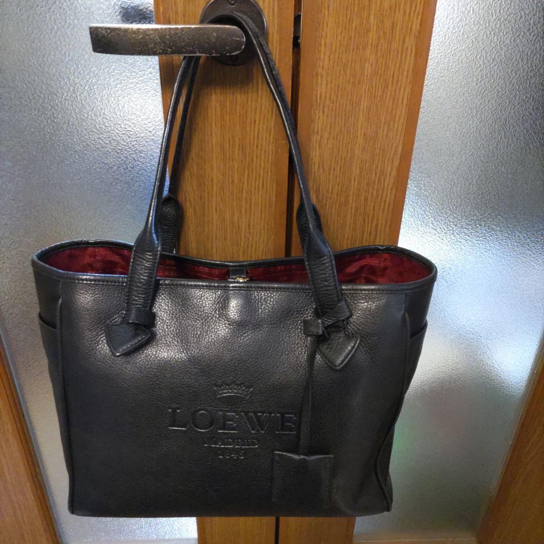 LOEWE ロエベ ヘリテージトートバッグ 黒 A4 訳アリ ロエベ(LOEWE)ロエベ ヘリテージ トートバッグ バッグ レディース