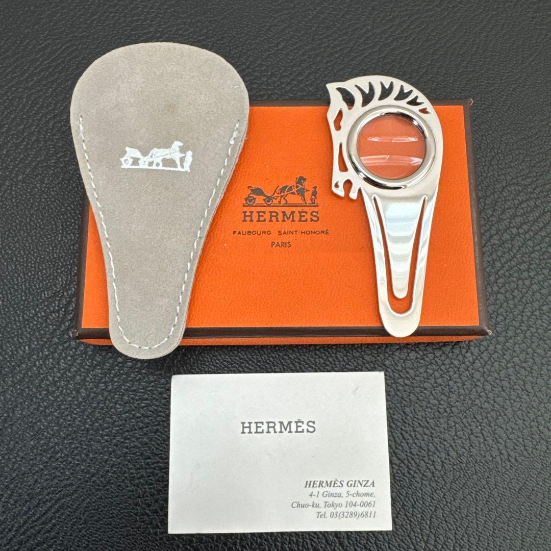 Grand Cafe 　HERMES マネークリップ　ブックマーカー 国内即発 HERMES MONEY CLIP LUCK マネークリップ ラック 馬蹄 (HERMES