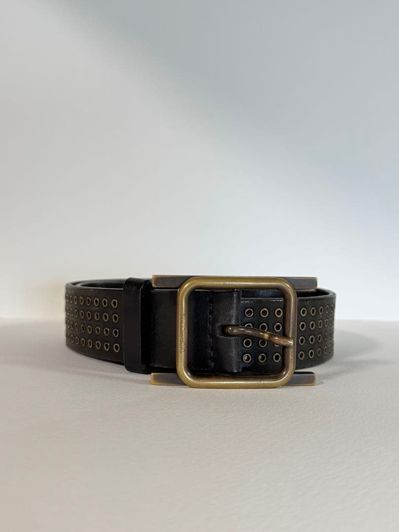 激レア エディスリマン本人期 Dior Homme Hバックル総スタッズベルト