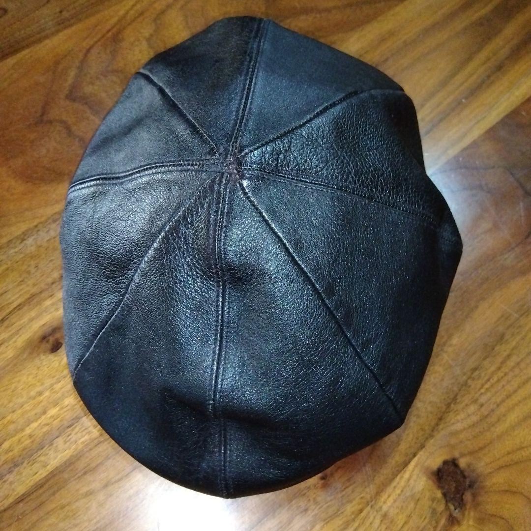 オーバーライド　キャスケット帽子ハンチング　ベレー帽　本革レザー