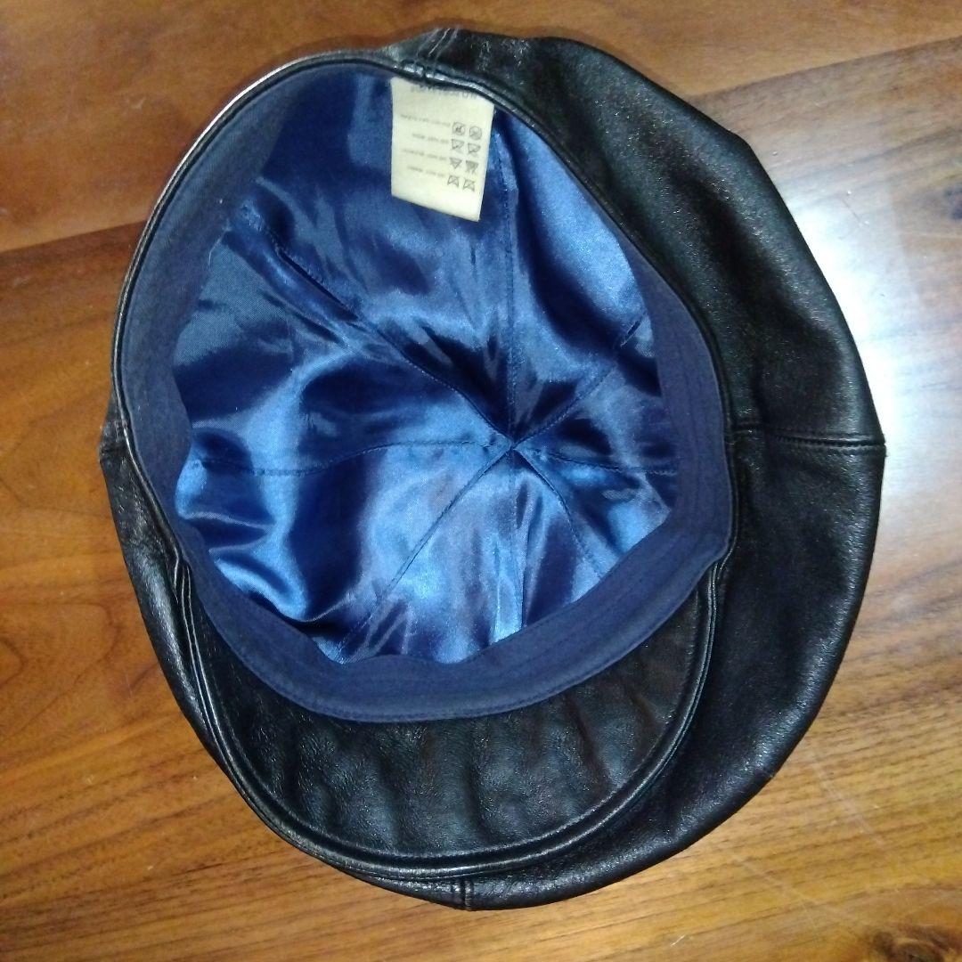 オーバーライド　キャスケット帽子ハンチング　ベレー帽　本革レザー