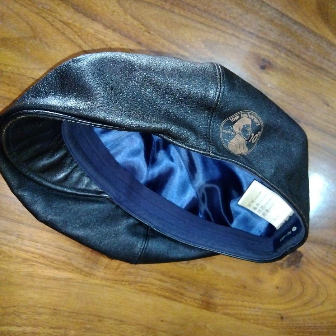 オーバーライド　キャスケット帽子ハンチング　ベレー帽　本革レザー