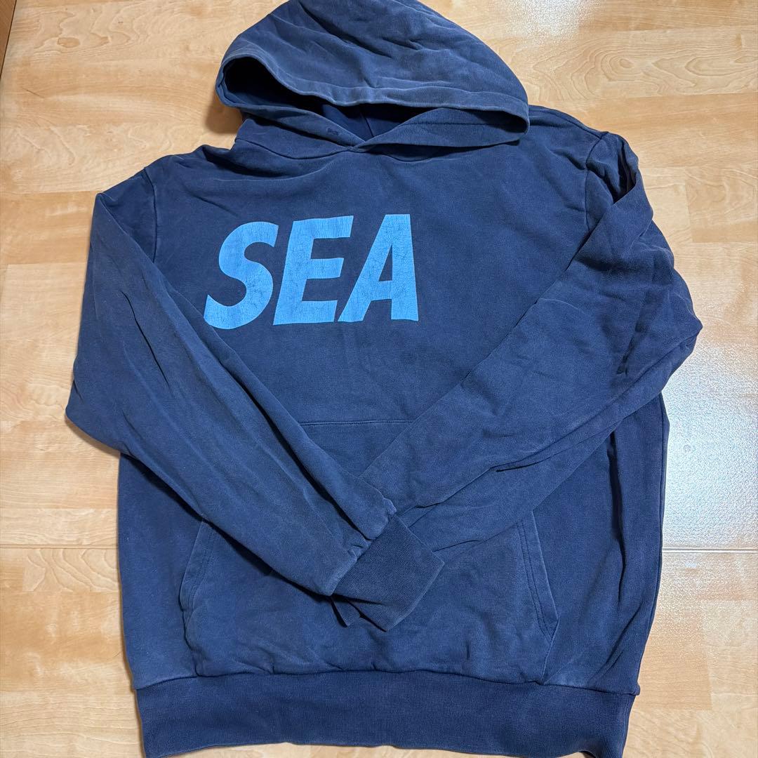 WIND AND SEA SEAパーカー Lサイズ ネイビー - メルカリ