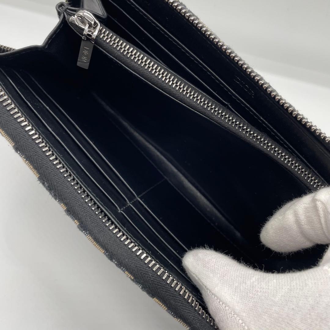 OGd様 DIOR ディオール オブリーク ラウンドファスナー 長財布 w20