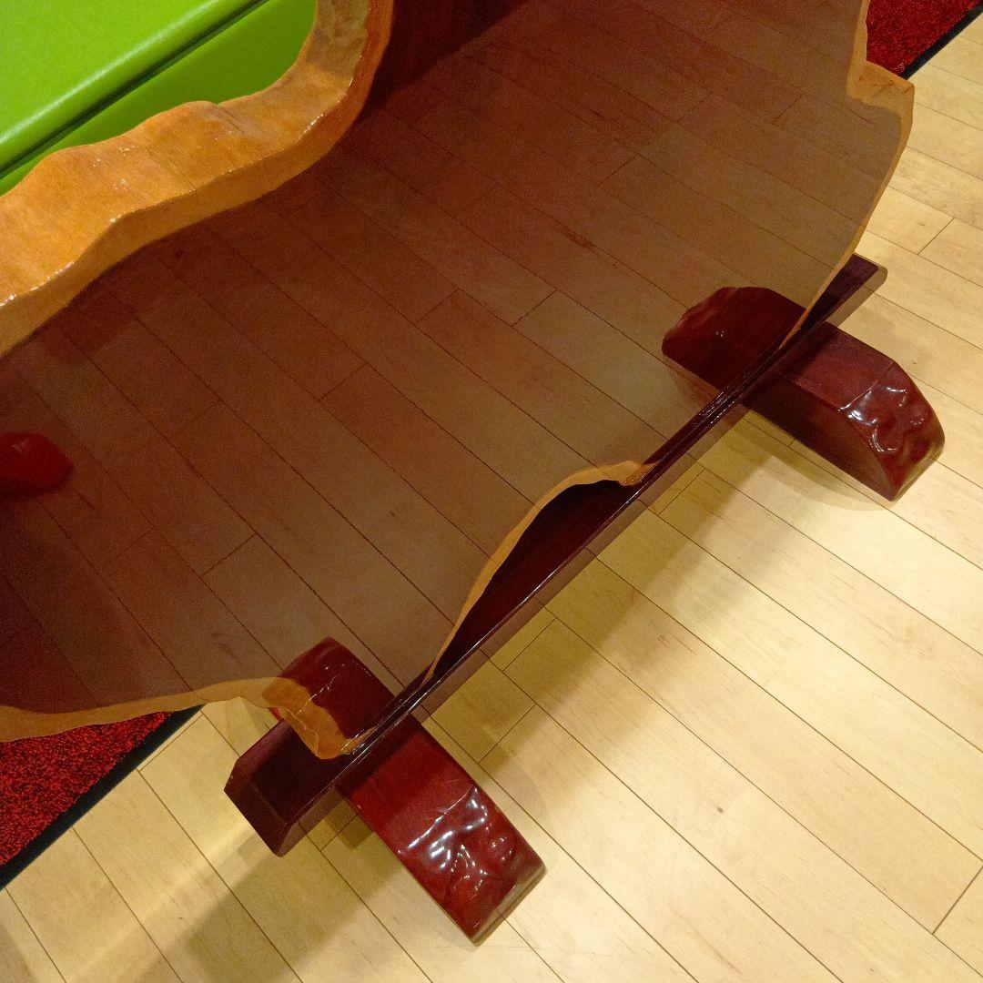 木製衝立（かりん） 赤色 不規則な形状 - メルカリ