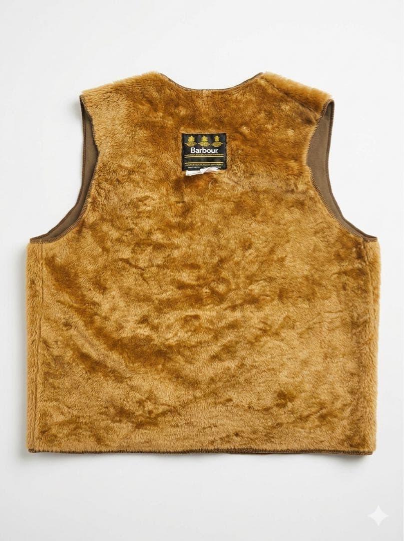 希少】Barbour バブアー ファーライナー ベスト A297ブラウンC44