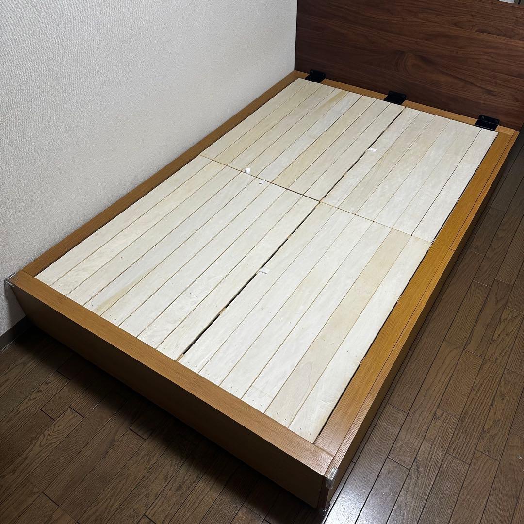 【廃盤品】無印良品 収納ベッド セミダブル オーク材 ※ 直接引渡しも可能