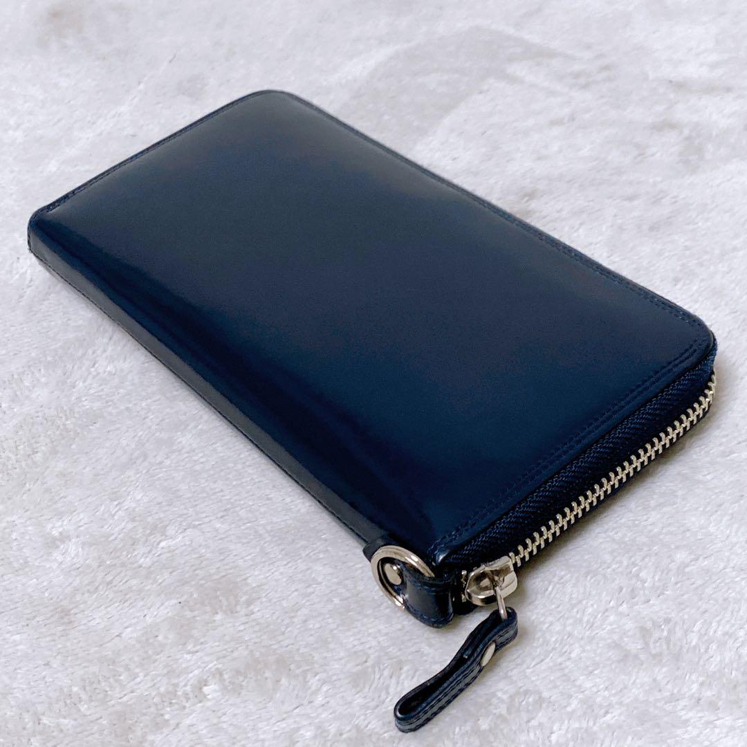 希少　PORTER ポーター　カウンター　長財布　ラウンドジップ　ネイビー　本革
