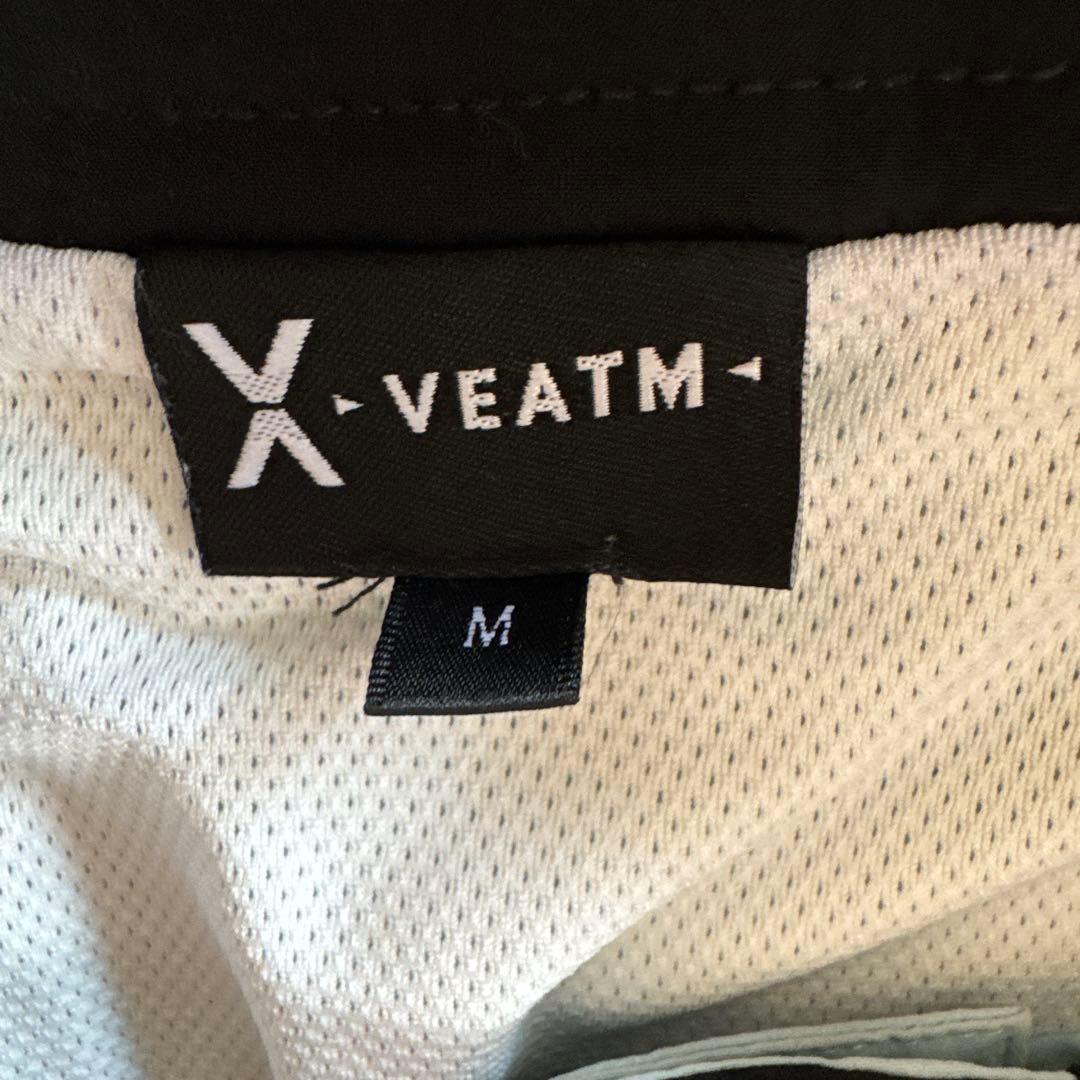 【こう】VEATM ストライプ水着 Mサイズ 黒/水色