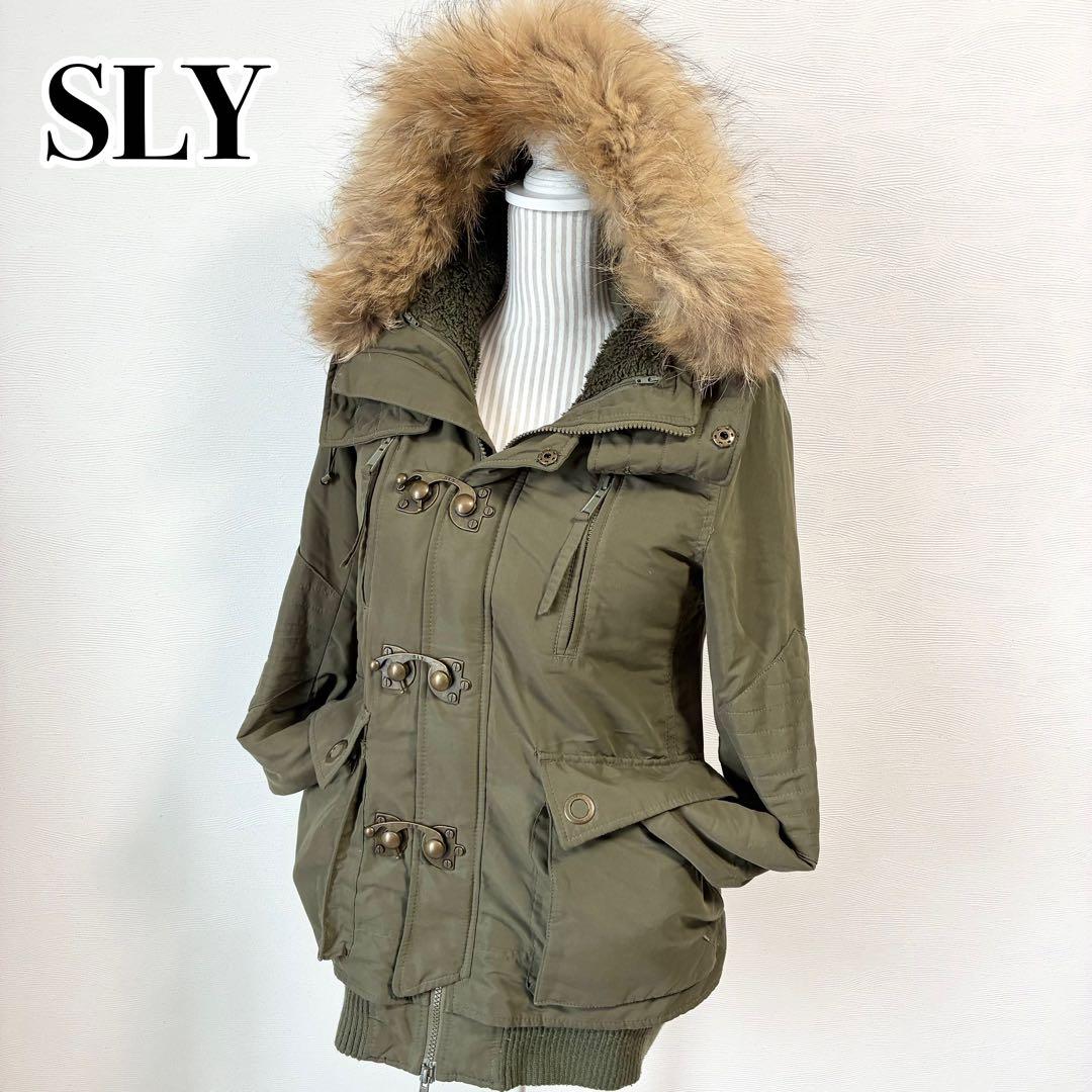 00s y2k SLY N3B モッズコート ロング 平成ギャル ファー フード SLY N3B ファーモッズコート 平成 y2k フェアリーグランジ ダークコア