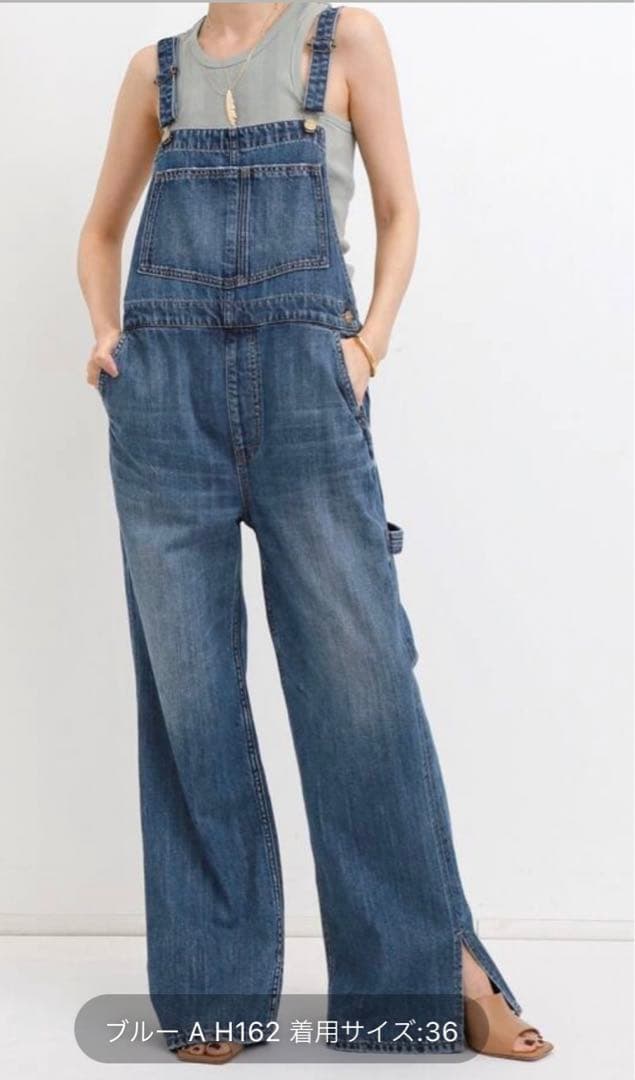 L'Appartement アパルトモンレッドカードデニムオーバーオール 36