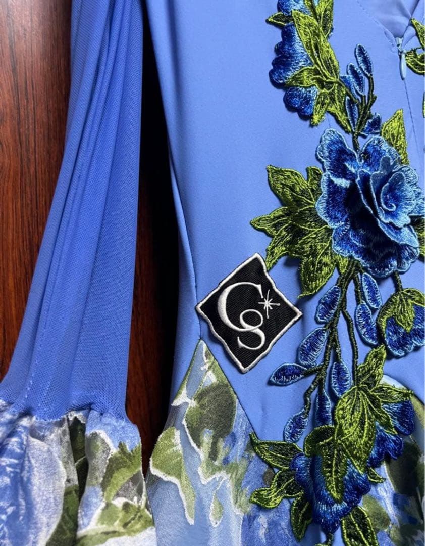 年末年始セール中⭐︎ CS 花柄 ダンスドレス 青色