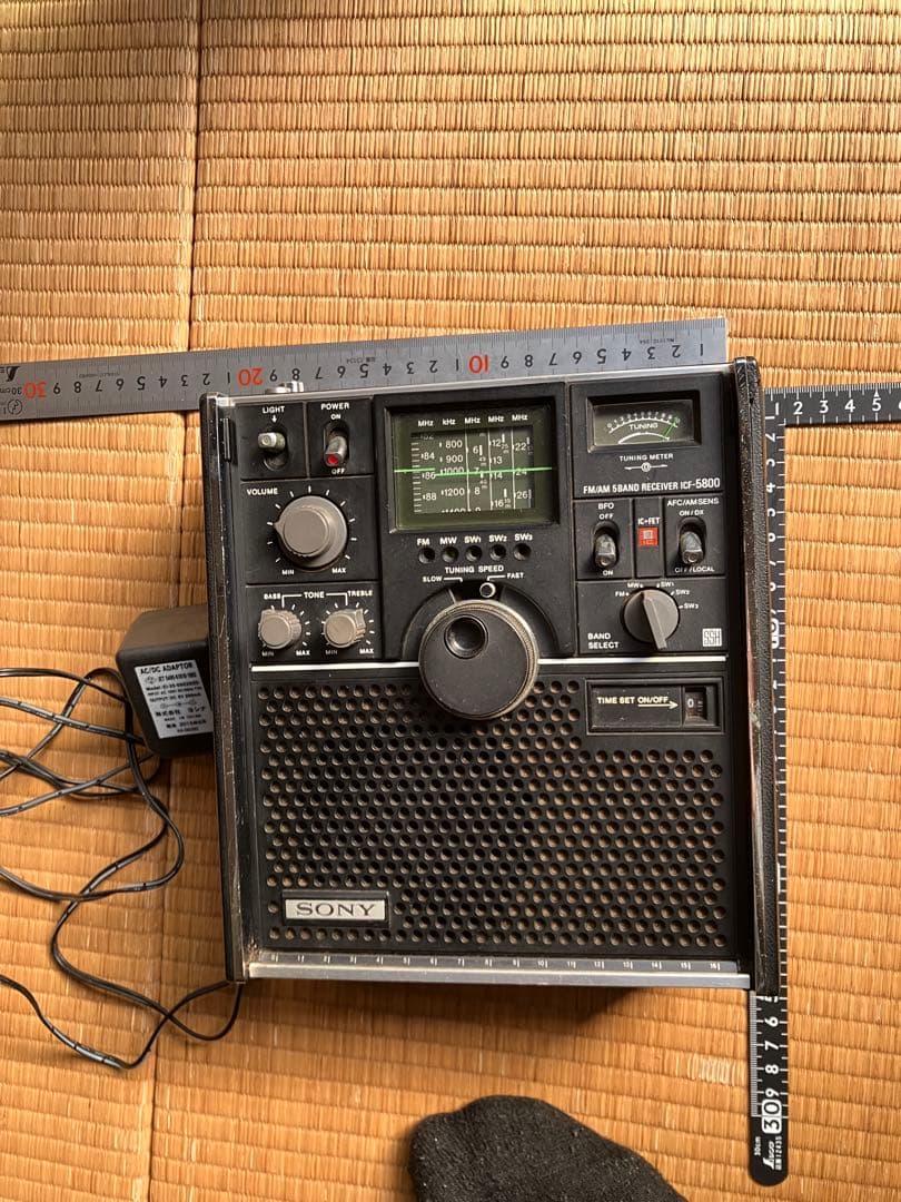 動作確認済SONY ICF-5800スカイセンサーラジオ ACアダプターは代替品