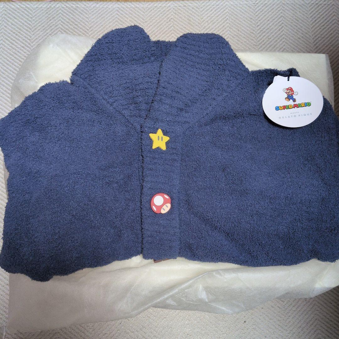 ジェラートピケ SUPER MARIO カーディガン ネイビー
