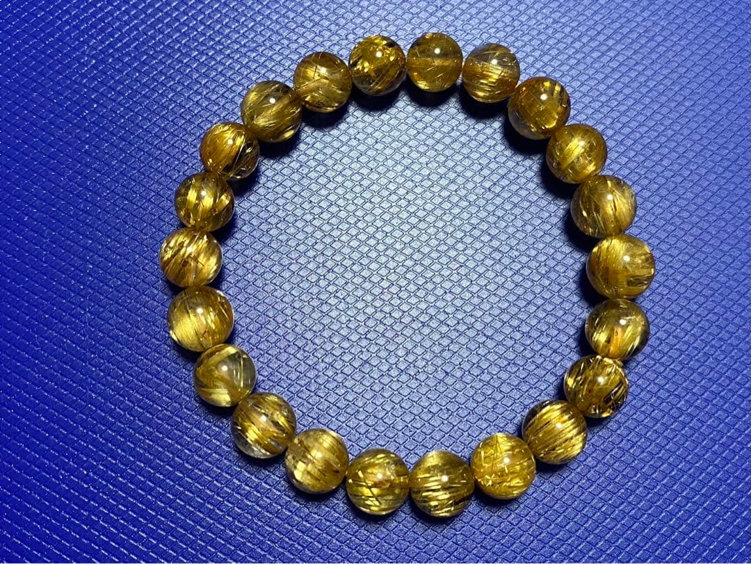 ohana smile⭐︎♡ＡＡＡＡＡ+ゴールドタイチンルチルブレスレット タイチンルチルプレミアAAグレードブレスレット8mm｜マライカ公式通販