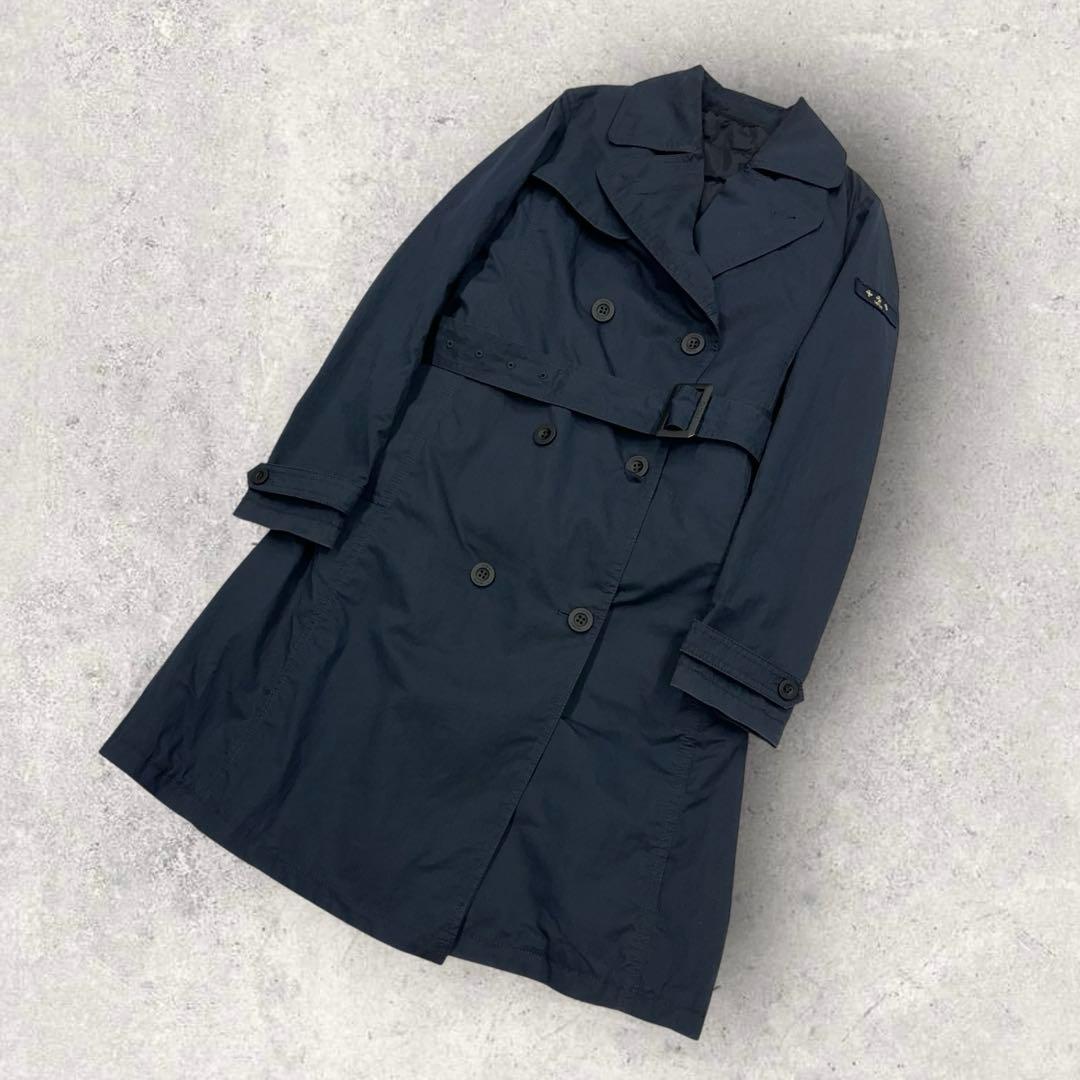 11642【美品】TATRAS ダウンライナー付きトレンチコート ロゴワッペン