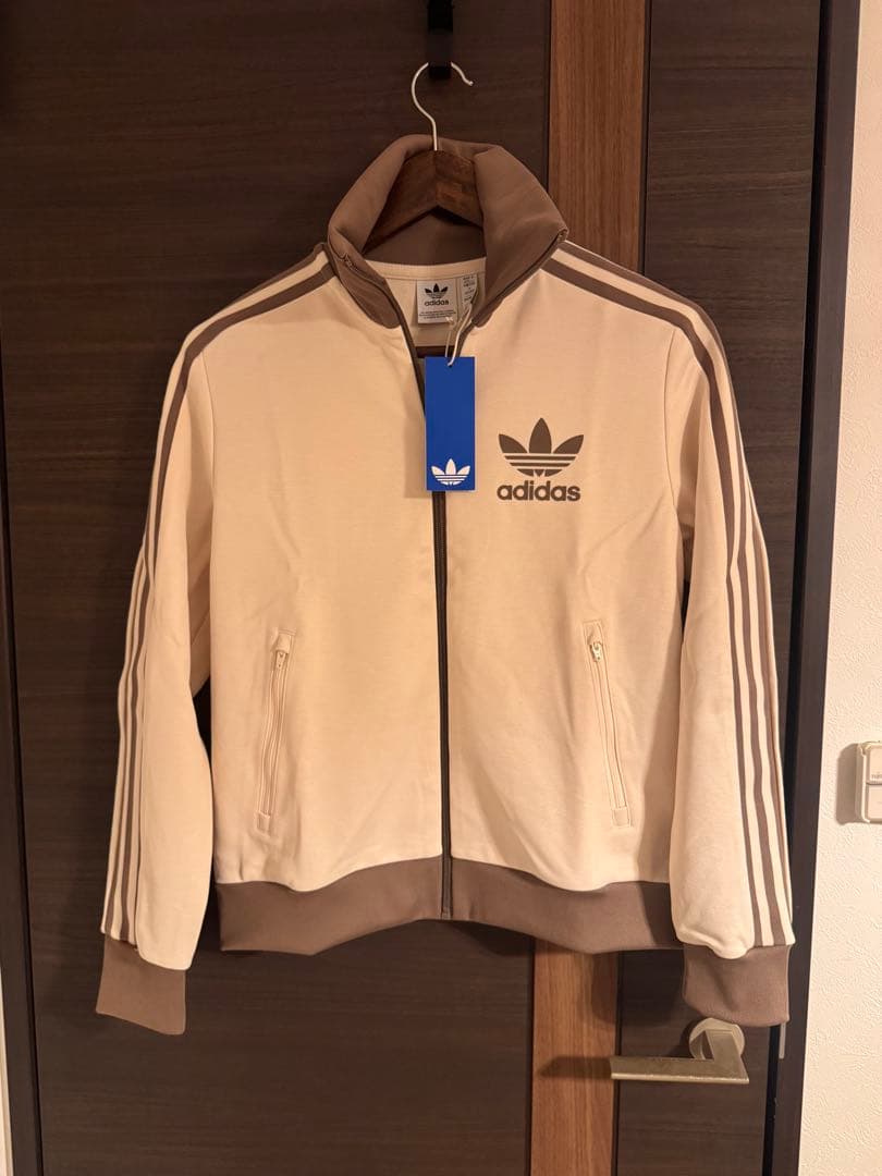 【M】adidas ジップアップジャケット ジャージ クリーム/ブラウン adidas（アディダス） ジャージ メンズ レディース : ZOZOTOWN Yahoo