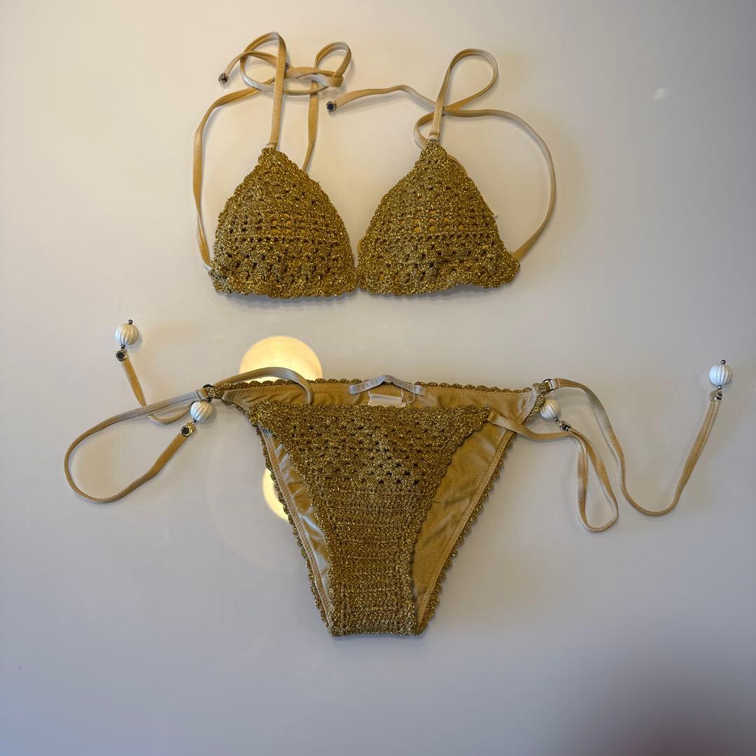 ステラマッカートニー　ゴールド セパレート水着 関税送料込］adidas BY STELLA MCCARTNEY スイムスーツ (Stella