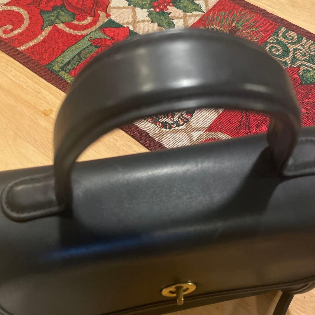 OLD COACH9977レザー ショルダーバッグ 黒 2way ショルダー付