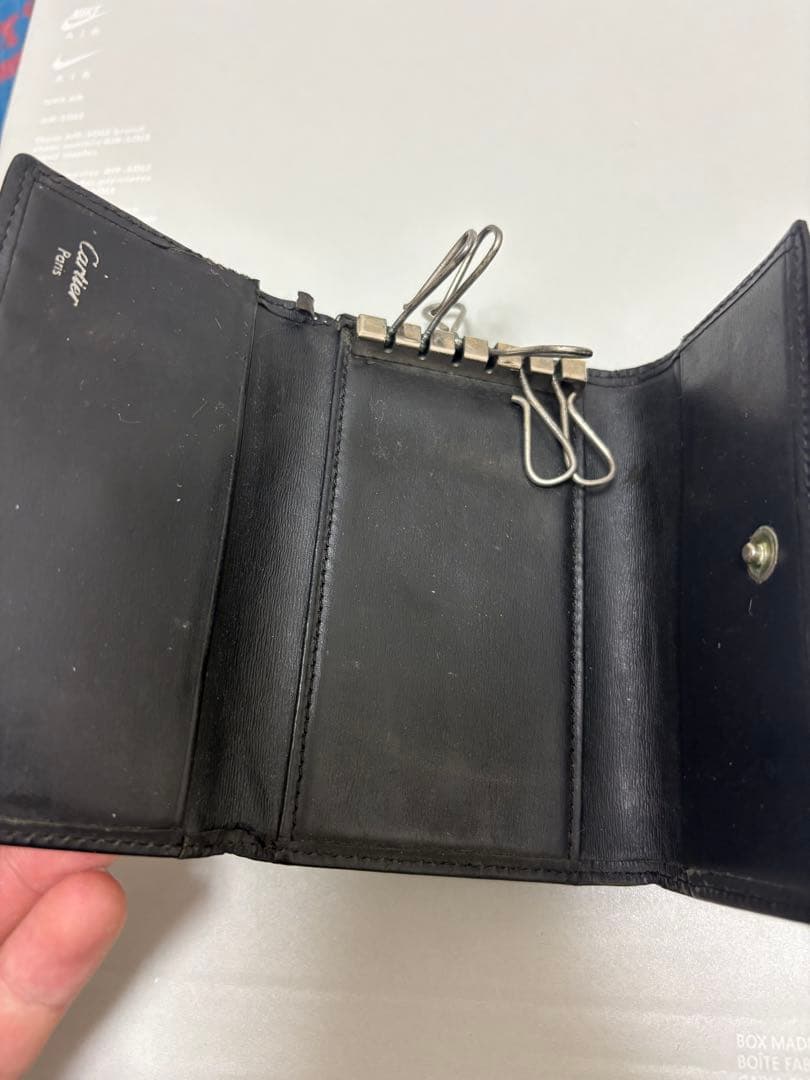 Cartier 黒 レザー キーケース - メルカリ