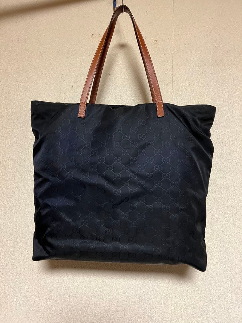 GUCCI ナイロントートバッグ ネイビー オールドグッチ