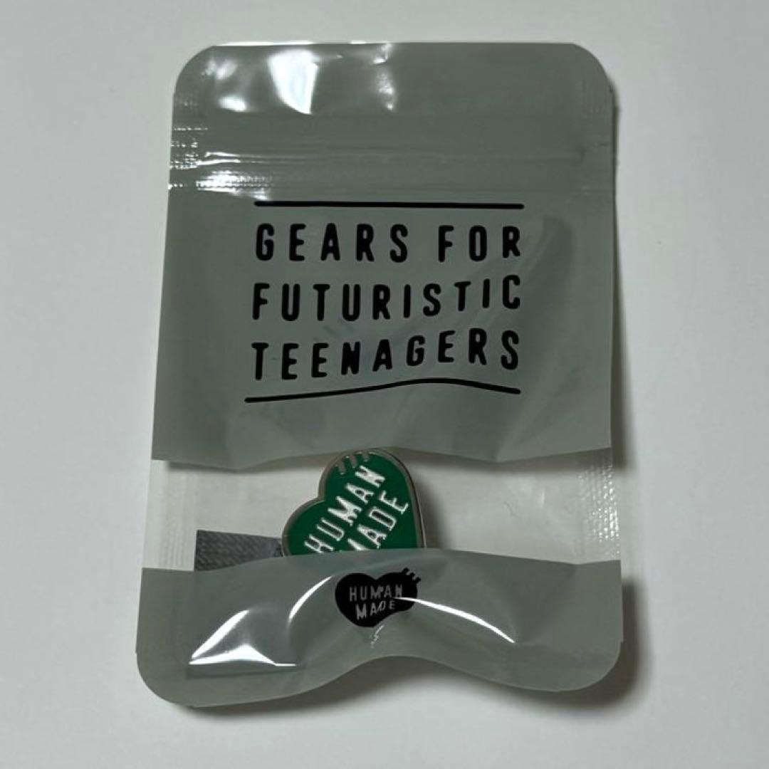 新品 正規品 HUMAN MADE ヒューマンメイド ハート ピンズ グリーン