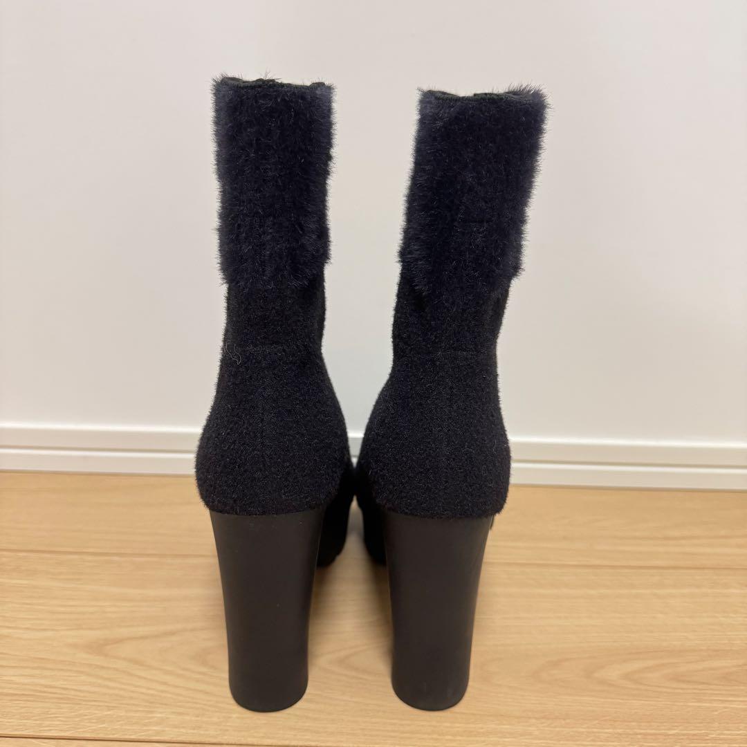 LANVIN ランバン ショートブーツ ブラック 黒 レディース 24.5cm