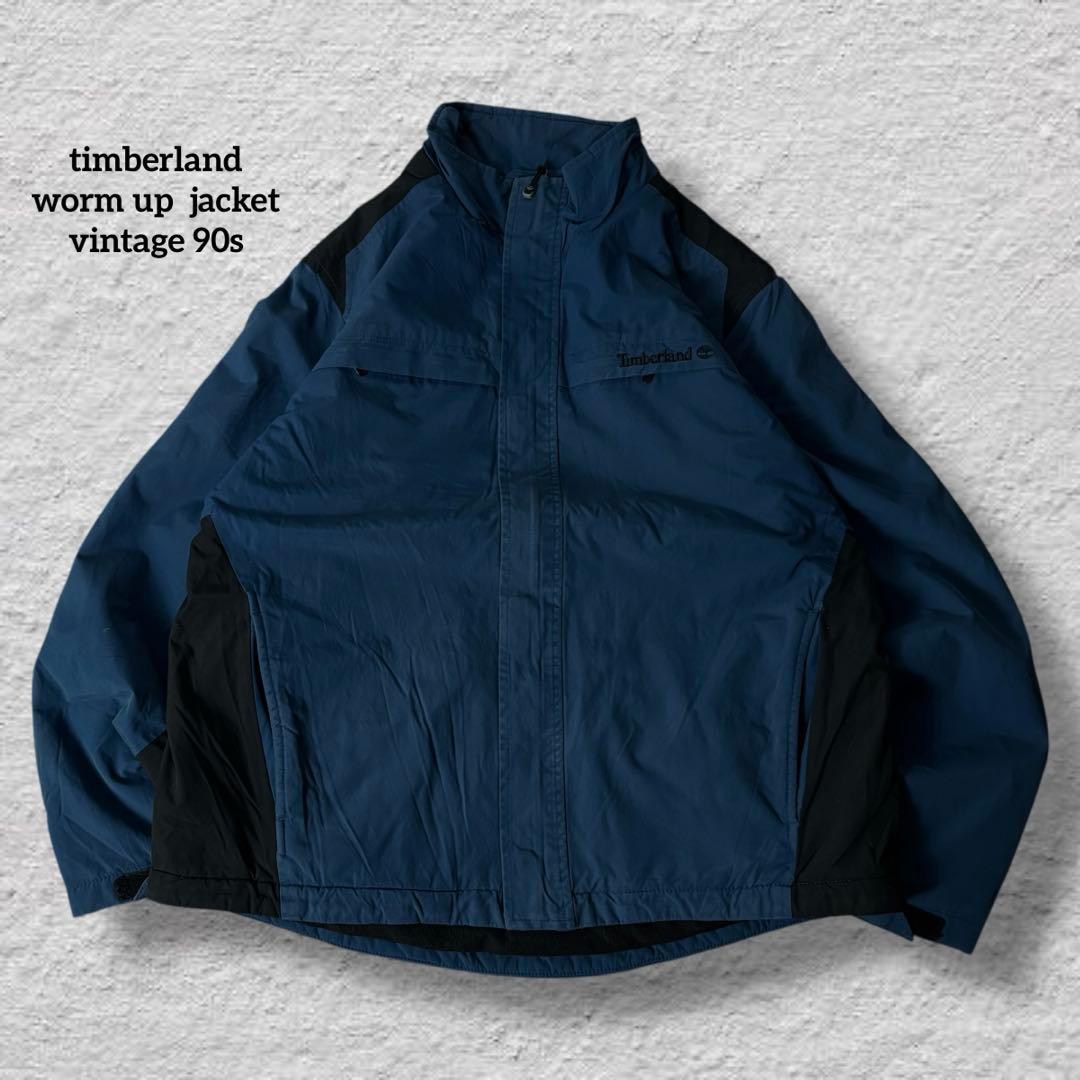 ティンバーランドウォームアップジャケット90s古着vintageバイカラー激
