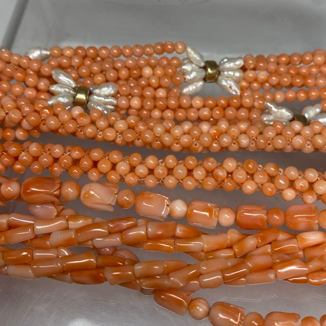 本桃色珊瑚ネックレス 148g トヒオ 東さ7-0216☆2F