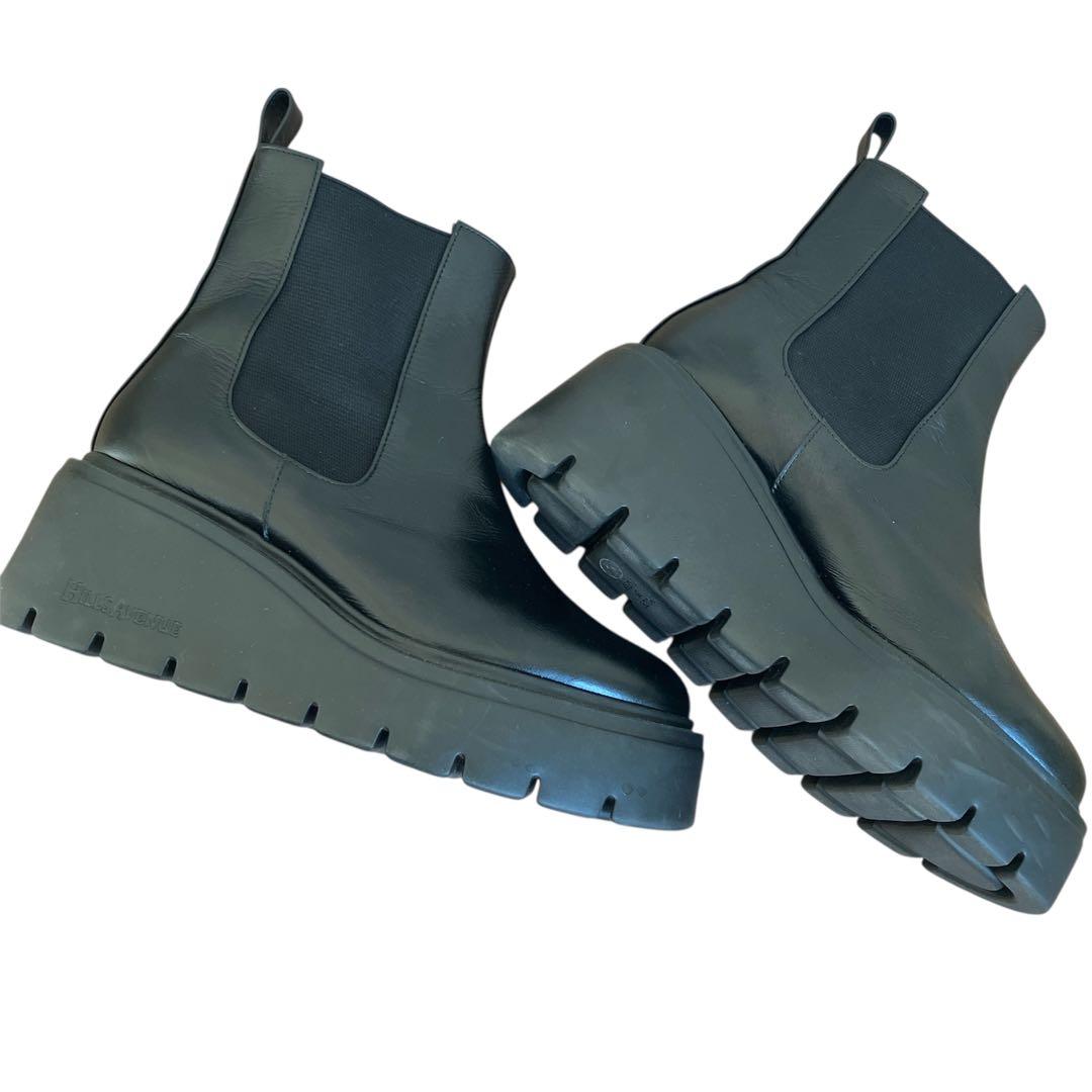 【美品】ヒルズアヴェニュー アーチー 23.5cm サイドゴアブーツ 厚底