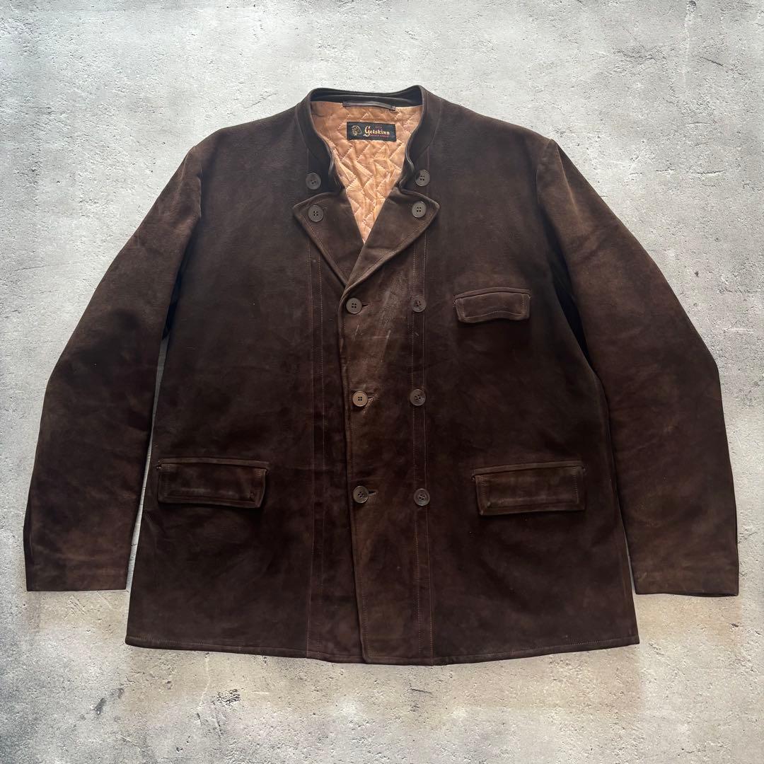 40s Swedish Vintage ゴートスキン スエード ダブルジャケット 40s Swedish Vintage ゴートスキン スエード ダブルジャケット - メルカリ