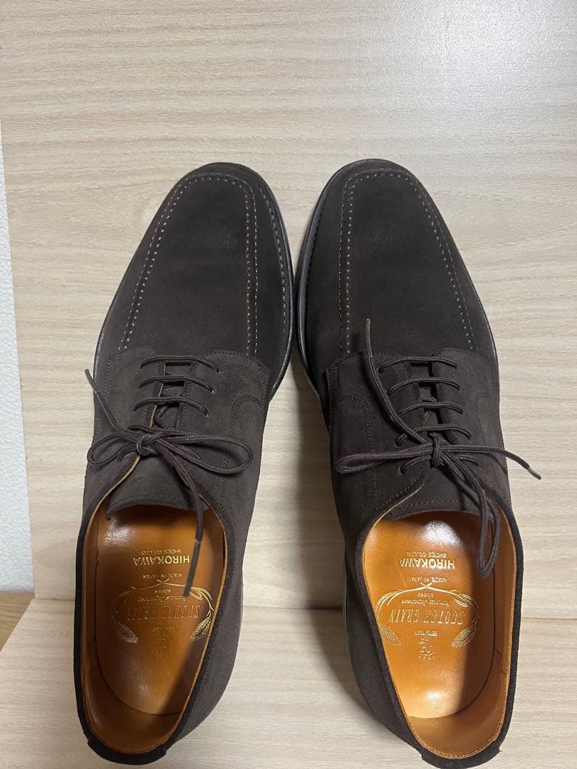 スコッチグレイン 5319ダークブラウン スウェードドレスシューズ 25.5cm