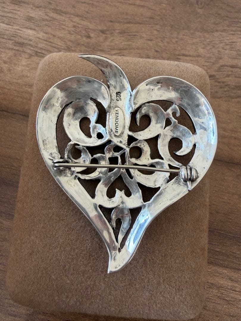 vendome(ヴァンドーム）マーカサイト ブローチsv925 銀製 碌山風