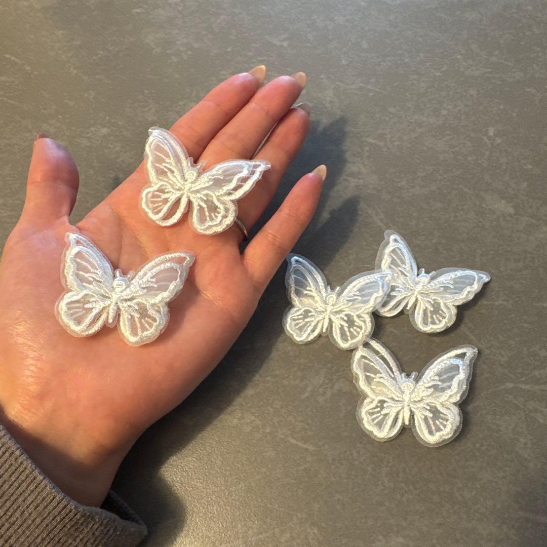 結婚式 蝶々ヘアアクセサリー 白 5個セット - メルカリ