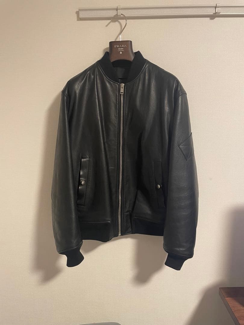 alexander wang レザージャケット　ボンバー ALEXANDER WANG Leather Combo Ponte Bomber Jacket / アレキサンダー