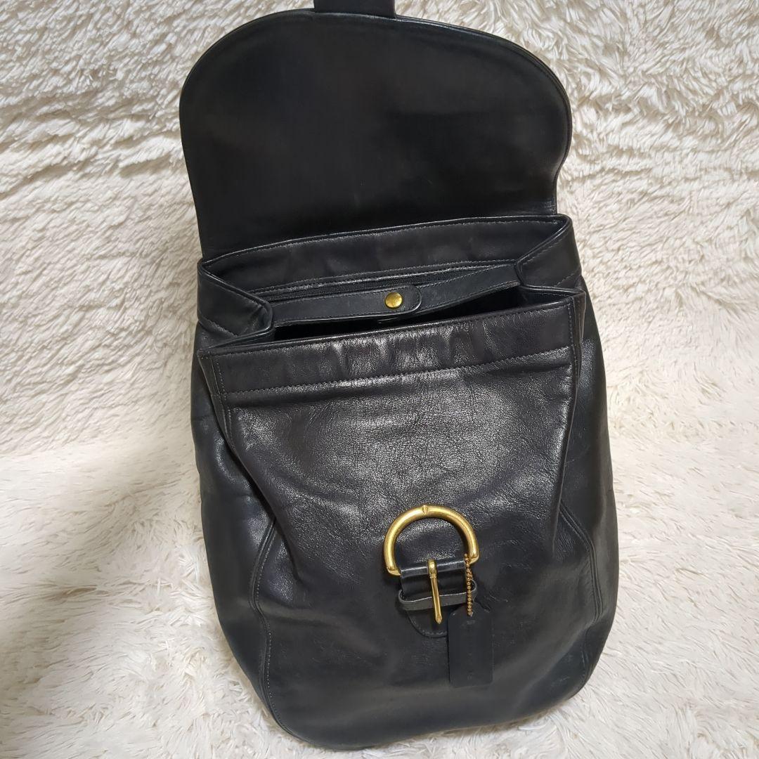 オールドコーチ COACH コーチ 希少 リュック ブラック レザー - メルカリ