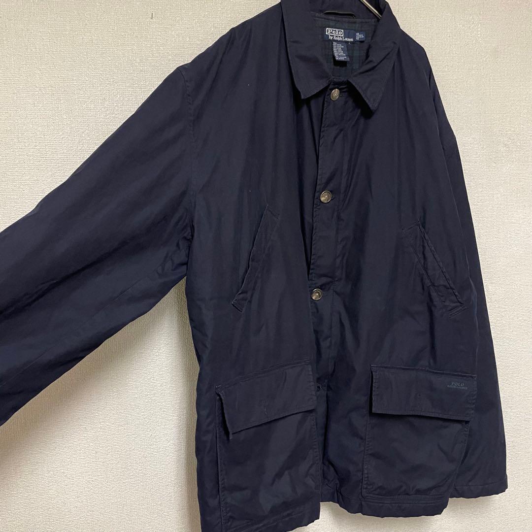 90s】ポロラルフローレン ハンティングジャケット 中綿 裏チェック