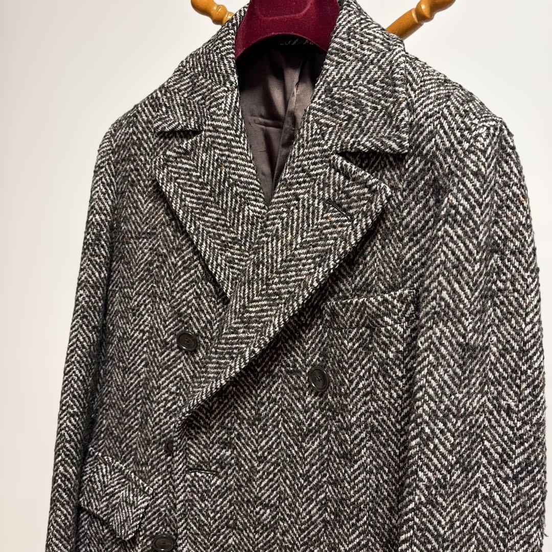 TAGLIATORE ヘリンボーン ダブルブレストコートMENS - メルカリ