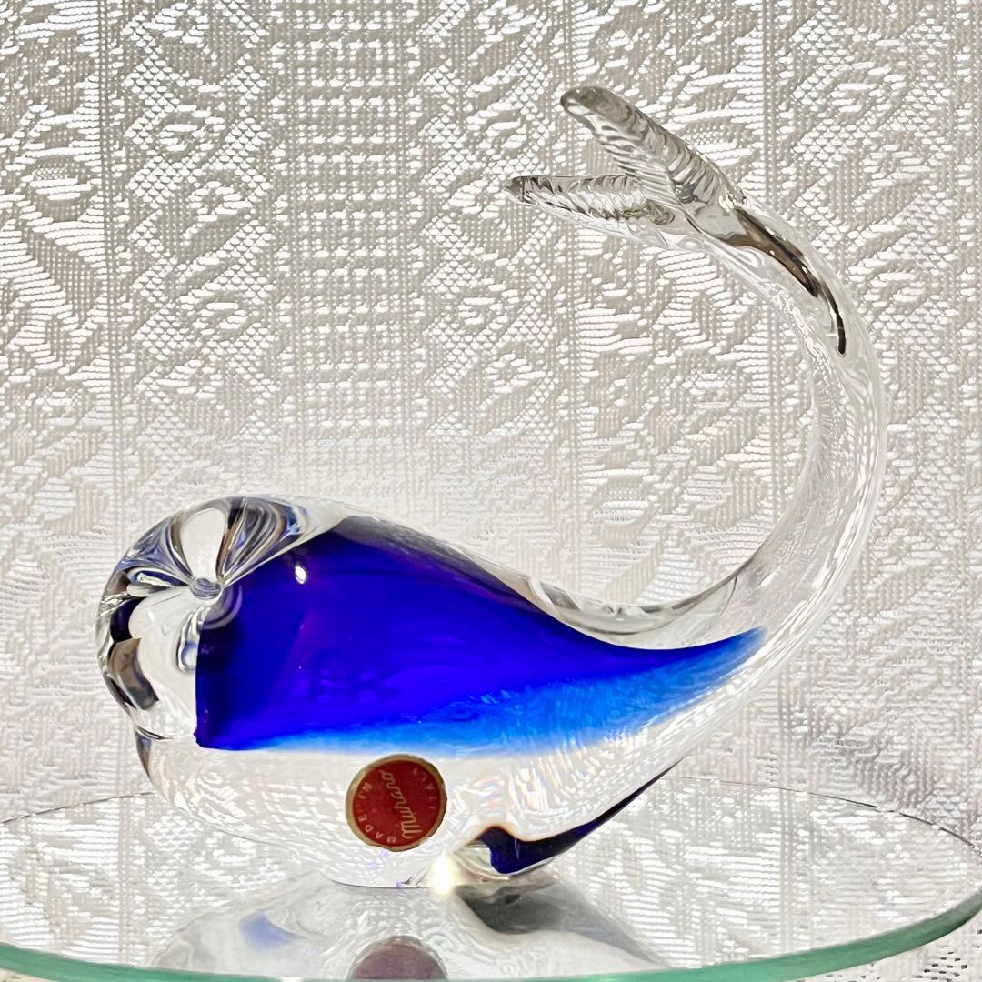 MURANO ITALY ムラーノ ガラス くじら 置物 ヴェネチアンガラス - メルカリ