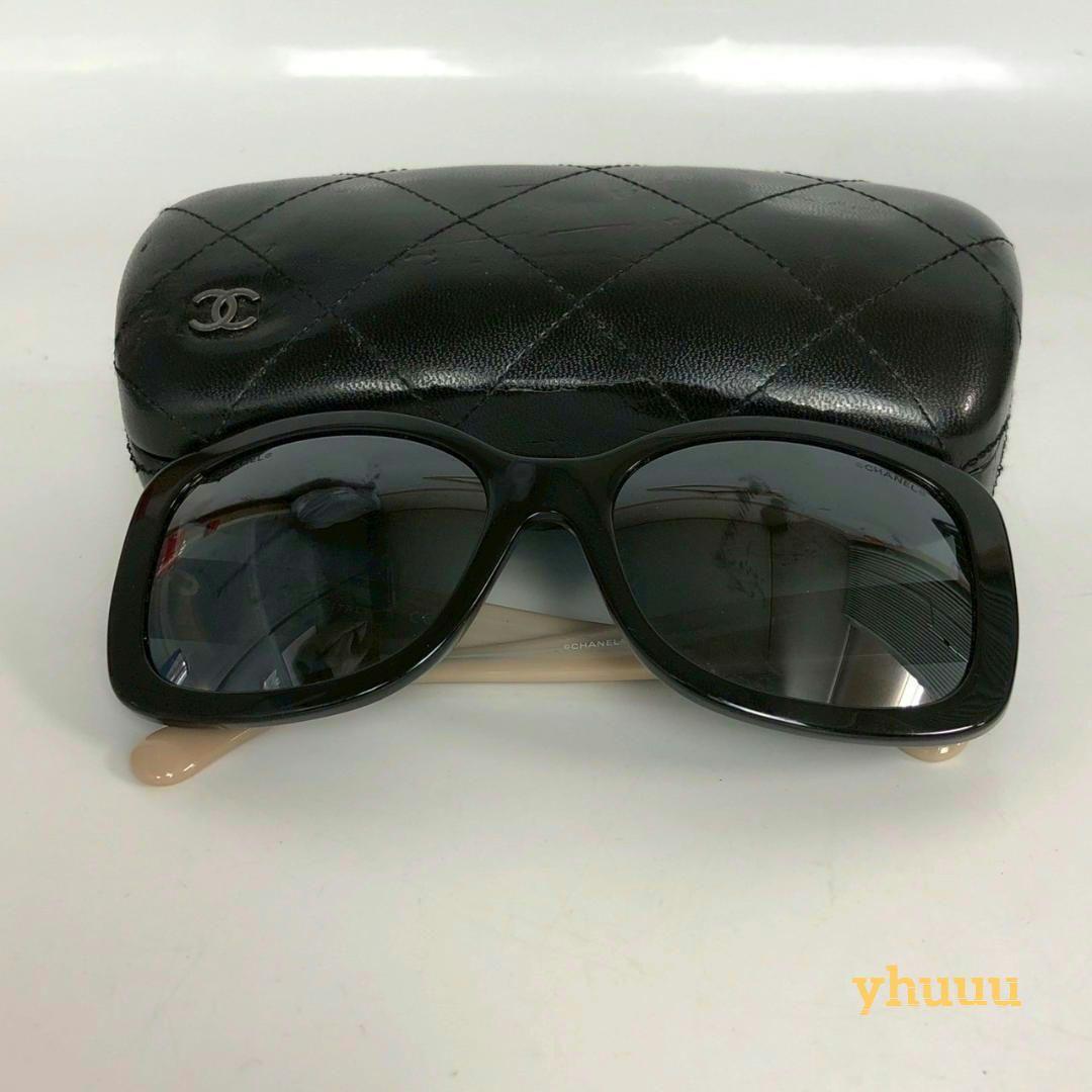 CHANEL シャネル マトラッセ ココマーク ロゴ サングラス ブラック