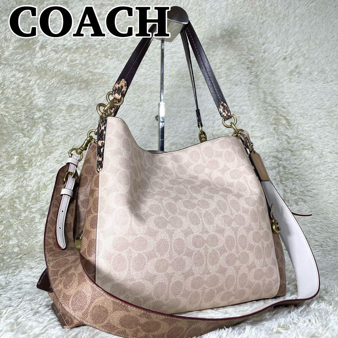 レア❗️コーチ ダルトン 31 ブロック シグネチャー スネークスキン ディテール 公式】COACH – コーチ | 【UPCRAFTED】ダルトン 31